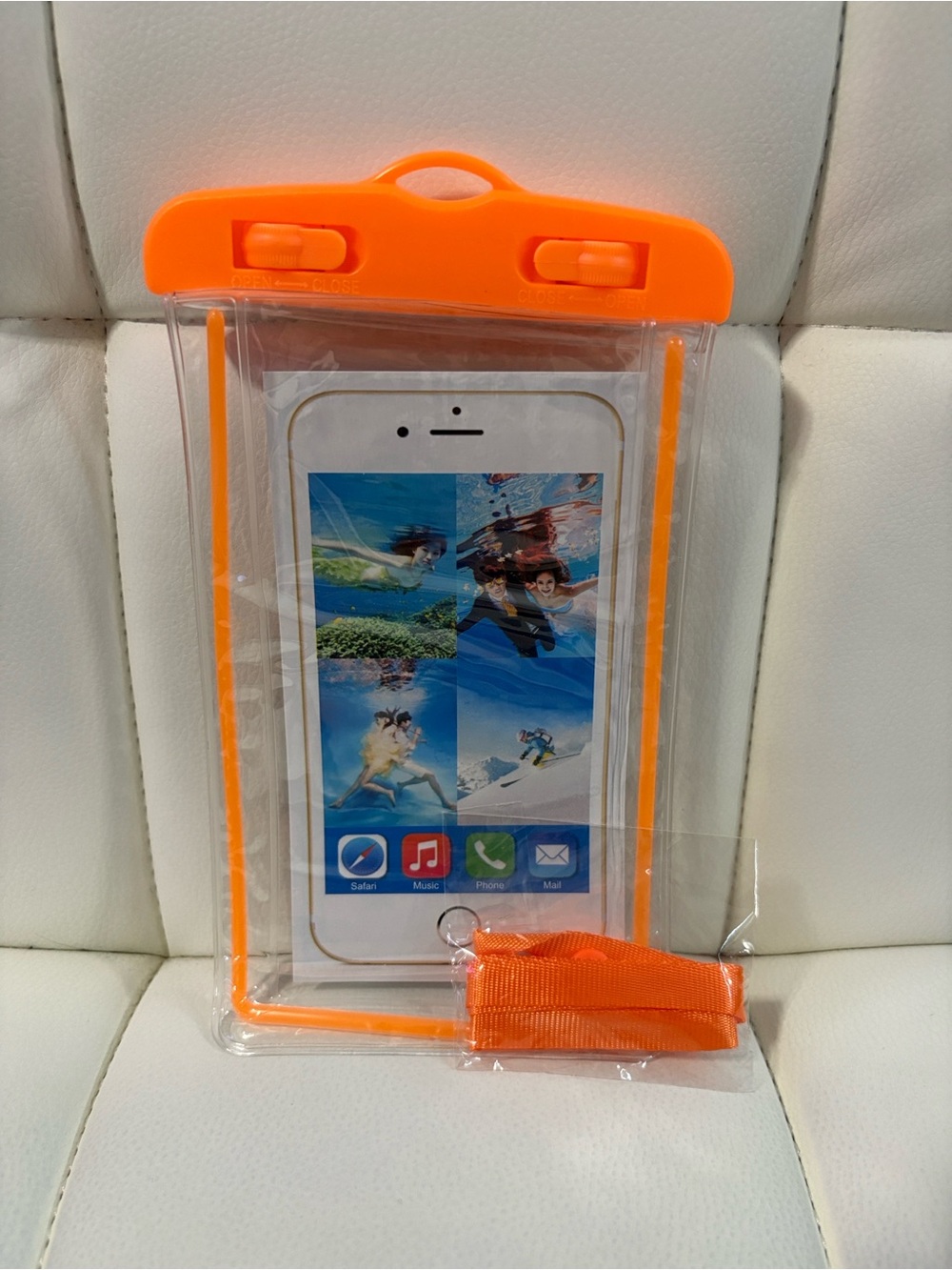 Waterproof Universal Phone Pouch - Orange